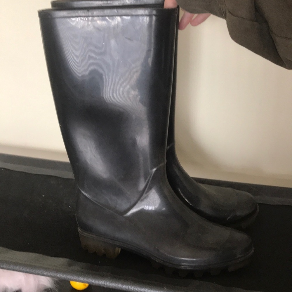 Coach Black Rainboots